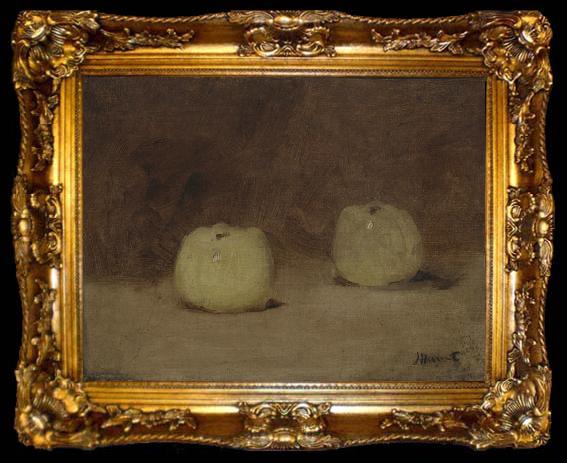 framed  Edouard Manet Still Life with Two Apples, ta009-2